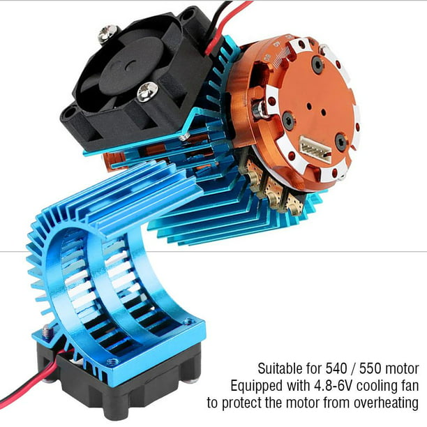 540//550 Motor Heat Sink with Cooling Fan RC Part for 1//10 RC Car HSP//Redcat//D90